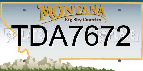 TDA7672 Montana License Plate