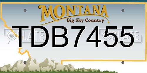 TDB7455 Montana License Plate
