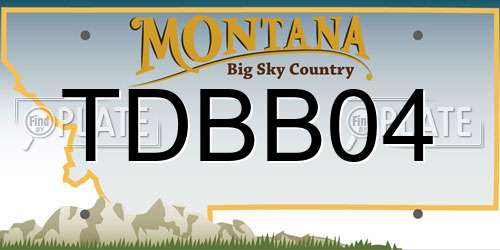 TDBB04 Montana License Plate