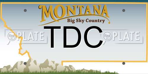 TDC Montana License Plate