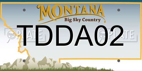 TDDA02 Montana License Plate