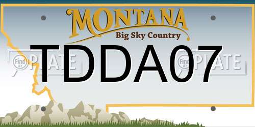TDDA07 Montana License Plate
