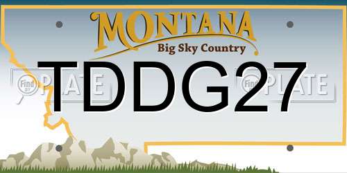 TDDG27 Montana License Plate