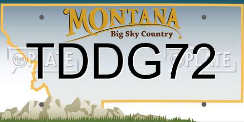 TDDG72 Montana License Plate