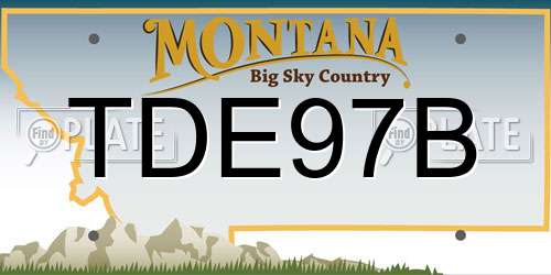 TDE97B Montana License Plate