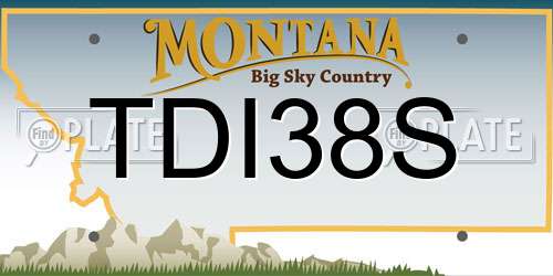 TDI38S Montana License Plate