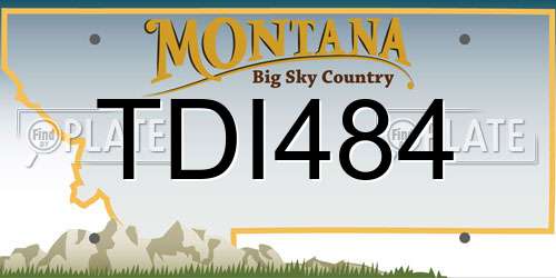 TDI484 Montana License Plate