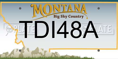 TDI48A Montana License Plate