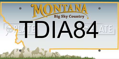TDIA84 Montana License Plate