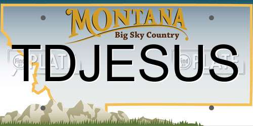 TDJESUS Montana License Plate