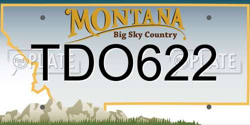 TDO622 Montana License Plate