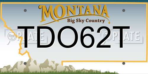 TDO62T Montana License Plate
