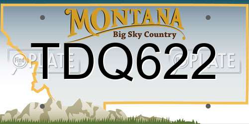 TDQ622 Montana License Plate