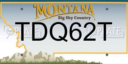 TDQ62T Montana License Plate