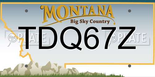 TDQ67Z Montana License Plate