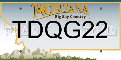 TDQG22 Montana License Plate