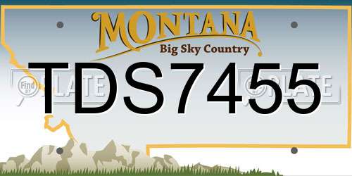 TDS7455 Montana License Plate