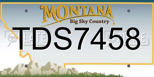 TDS7458 Montana License Plate