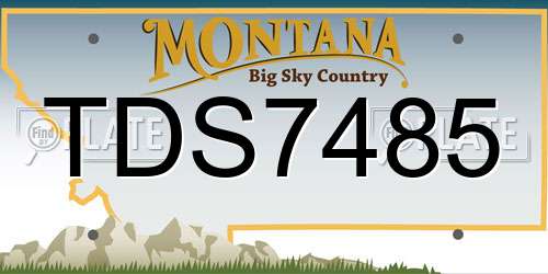 TDS7485 Montana License Plate