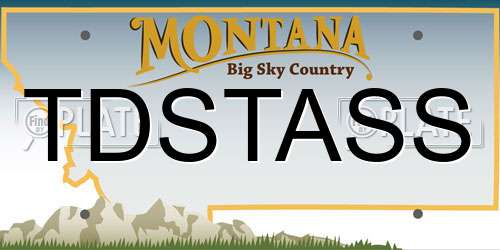 TDSTASS Montana License Plate