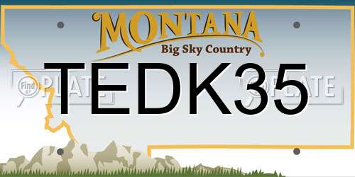 TEDK35 Montana License Plate