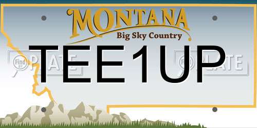 TEE1UP Montana License Plate