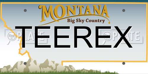 TEEREX Montana License Plate
