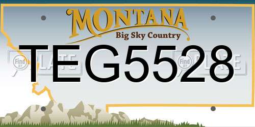 TEG5528 Montana License Plate