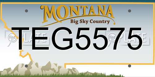 TEG5575 Montana License Plate