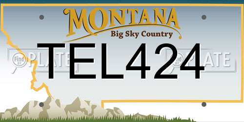 TEL424 Montana License Plate