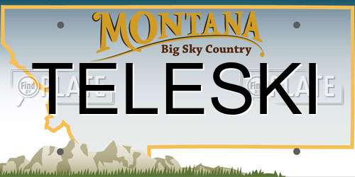 TELESKI Montana License Plate