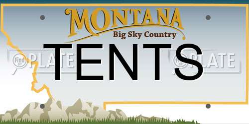 TENTS Montana License Plate