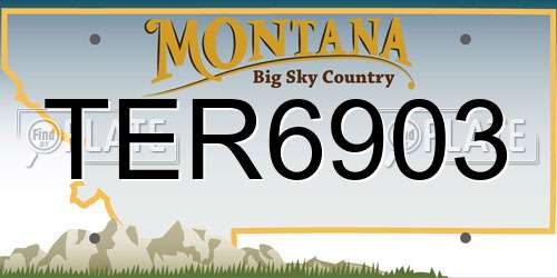TER6903 Montana License Plate
