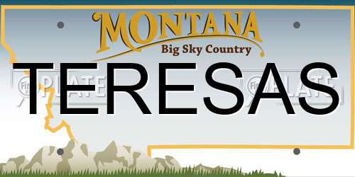 TERESAS Montana License Plate