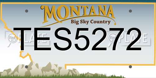 TES5272 Montana License Plate
