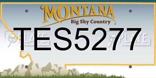 TES5277 Montana License Plate