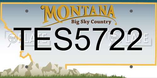 TES5722 Montana License Plate