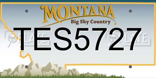 TES5727 Montana License Plate