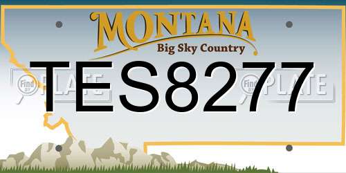 TES8277 Montana License Plate