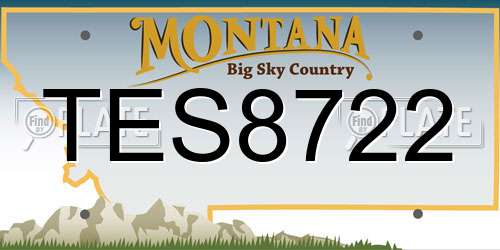 TES8722 Montana License Plate