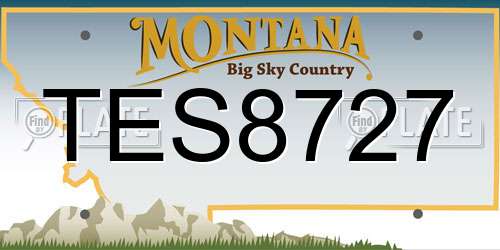 TES8727 Montana License Plate