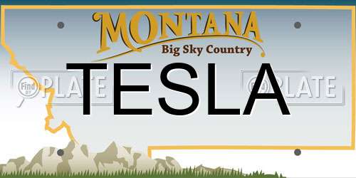 TESLA Montana License Plate