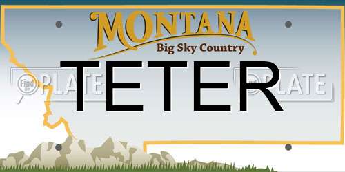 TETER Montana License Plate