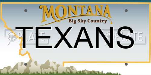 TEXANS Montana License Plate