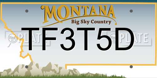 TF3T5D Montana License Plate