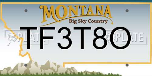 TF3T8O Montana License Plate