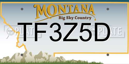 TF3Z5D Montana License Plate