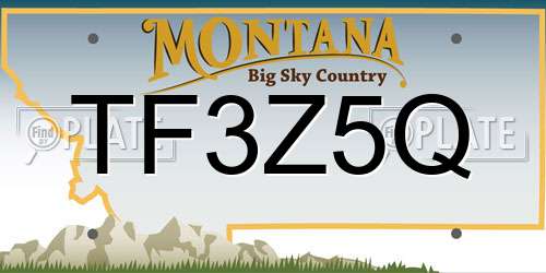 TF3Z5Q Montana License Plate
