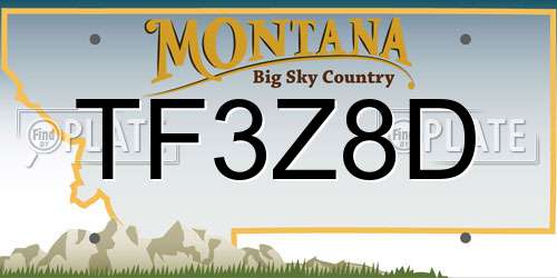 TF3Z8D Montana License Plate
