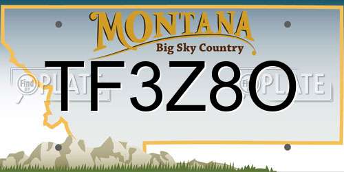 TF3Z8O Montana License Plate